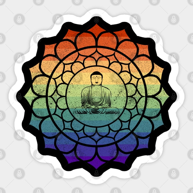 Gay Buddha Mandala Sticker by Muzehack